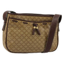 CELINE Macadam Canvas Shoulder Bag PVC Beige Gold Auth bs35608-1