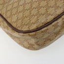 CELINE Macadam Canvas Shoulder Bag PVC Beige Gold Auth bs35608-11