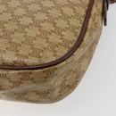 CELINE Macadam Canvas Shoulder Bag PVC Beige Gold Auth bs35608-12