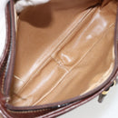 CELINE Macadam Canvas Shoulder Bag PVC Beige Gold Auth bs35608-17