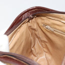 CELINE Macadam Canvas Shoulder Bag PVC Beige Gold Auth bs35608-19