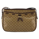 CELINE Macadam Canvas Shoulder Bag PVC Beige Gold Auth bs35608-2
