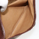 CELINE Macadam Canvas Shoulder Bag PVC Beige Gold Auth bs35608-22
