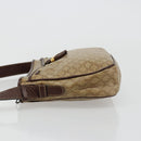 CELINE Macadam Canvas Shoulder Bag PVC Beige Gold Auth bs35608-5