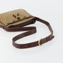 CELINE Macadam Canvas Shoulder Bag PVC Beige Gold Auth bs35608-7