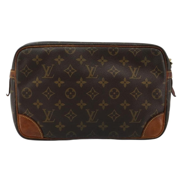 LOUIS VUITTON Monogram Compiegne 28 Clutch Bag M51845 LV Auth bs35609