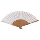 LOUIS VUITTON Fondation Japanese Fan Polyester White LV Auth bs35612V-2