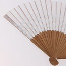 LOUIS VUITTON Fondation Japanese Fan Polyester White LV Auth bs35612V-3
