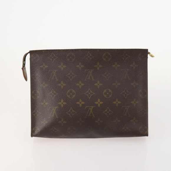 LOUIS VUITTON Monogram Vernis Pouch 6 Set Beige LV Auth bs35613