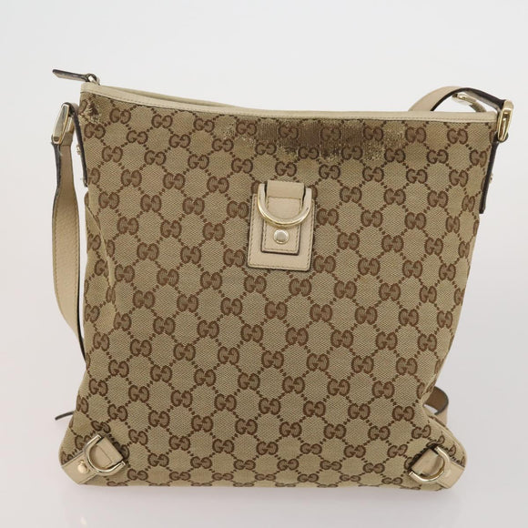 GUCCI GG Supreme GG Canvas Web Sherry Line Bag 3 Set Beige Black Auth bs35614