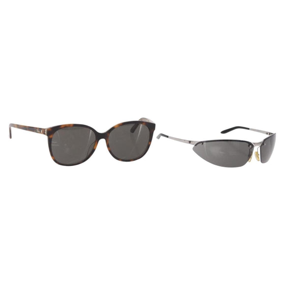 Christian Dior Sunglasses plastic 2 Set Black Brown Auth bs35615