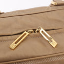 LOEWE Anagram Amazonas Hand Bag Leather Beige Gold Auth bs35616-10