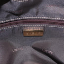 LOEWE Anagram Amazonas Hand Bag Leather Beige Gold Auth bs35616-17
