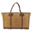 LOEWE Anagram Tote Bag Canvas Beige Gold Auth bs35617-2