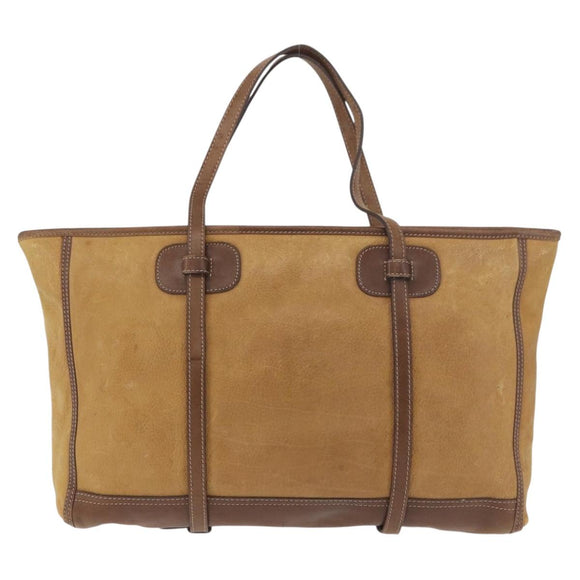 LOEWE Anagram Tote Bag Canvas Beige Gold Auth bs35617