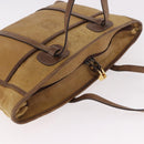 LOEWE Anagram Tote Bag Canvas Beige Gold Auth bs35617-6