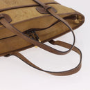 LOEWE Anagram Tote Bag Canvas Beige Gold Auth bs35617-7
