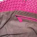 BOTTEGA VENETA INTRECCIATO Tote Bag Leather Pink Beige Auth bs35618A-19