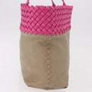 BOTTEGA VENETA INTRECCIATO Tote Bag Leather Pink Beige Auth bs35618A-3