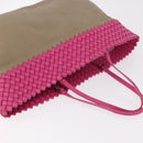 BOTTEGA VENETA INTRECCIATO Tote Bag Leather Pink Beige Auth bs35618A-6