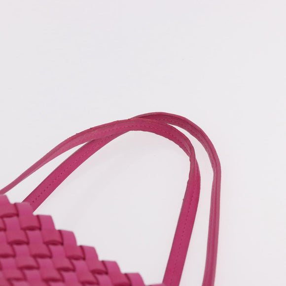 BOTTEGA VENETA INTRECCIATO Tote Bag Leather Pink Beige Auth bs35618A
