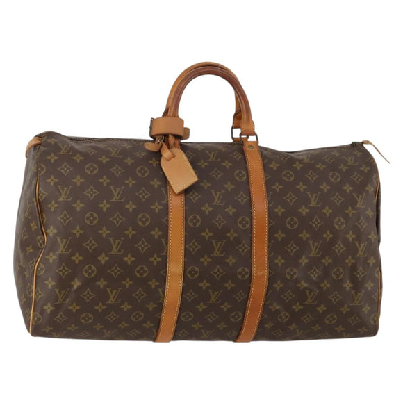 LOUIS VUITTON Monogram Keepall 55 Boston Bag M41424 LV Auth bs35622