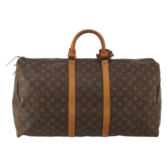LOUIS VUITTON Monogram Keepall 55 Boston Bag M41424 LV Auth bs35622