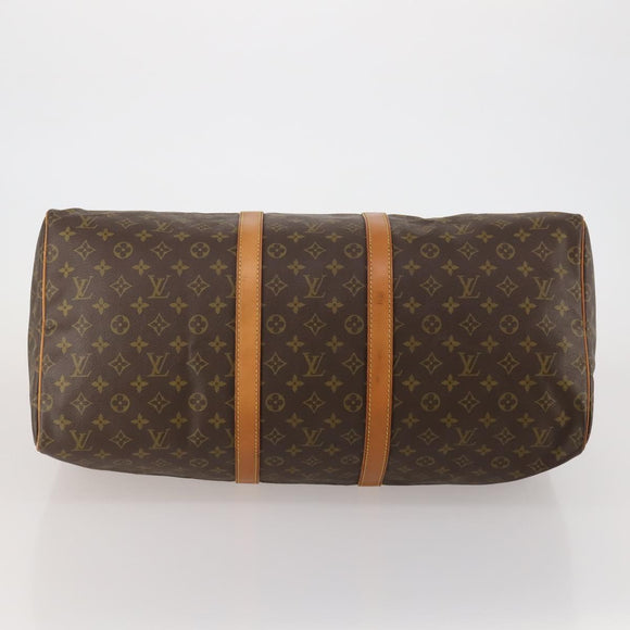 LOUIS VUITTON Monogram Keepall 55 Boston Bag M41424 LV Auth bs35622