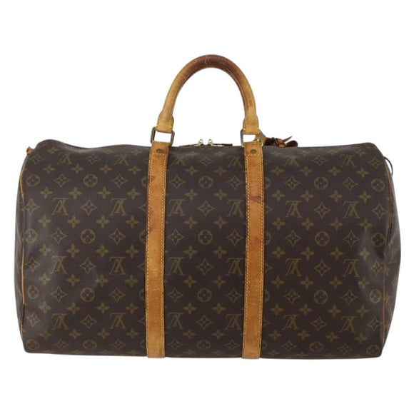 LOUIS VUITTON Monogram Keepall 50 Boston Bag M41426 LV Auth bs35623