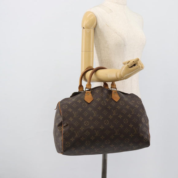 LOUIS VUITTON Monogram Speedy 35 Hand Bag M41524 LV Auth bs35625
