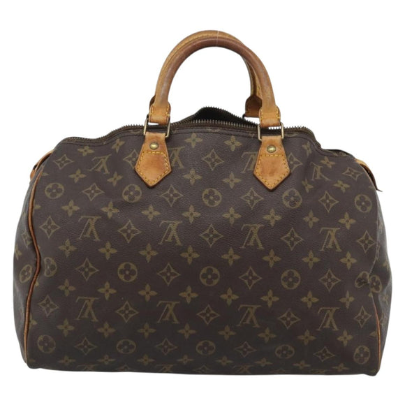 LOUIS VUITTON Monogram Speedy 35 Hand Bag M41524 LV Auth bs35625