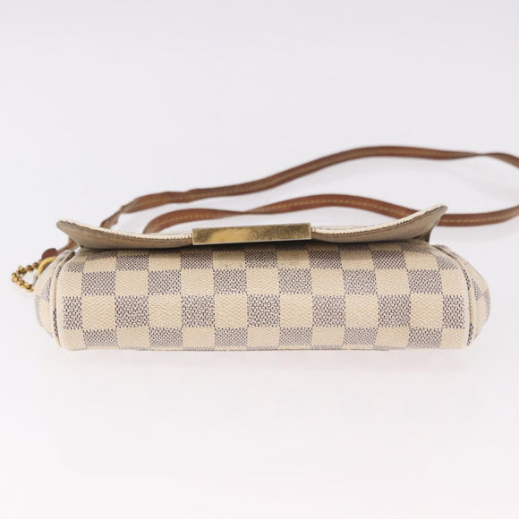 LOUIS VUITTON Damier Azur Favorit PM Shoulder Bag 2way N41277 LV Auth bs35626
