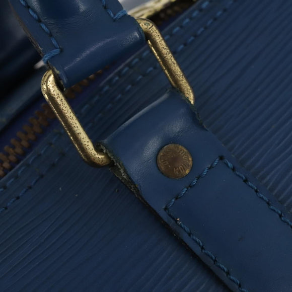LOUIS VUITTON Epi Keepall 50 Boston Bag Blue M42965 LV Auth bs35627