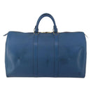 LOUIS VUITTON Epi Keepall 50 Boston Bag Blue M42965 LV Auth bs35627-13