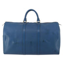 LOUIS VUITTON Epi Keepall 50 Boston Bag Blue M42965 LV Auth bs35627-2