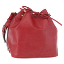 LOUIS VUITTON Epi Petit Noe Shoulder Bag Red M44107 LV Auth bs35629-1
