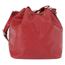 LOUIS VUITTON Epi Petit Noe Shoulder Bag Red M44107 LV Auth bs35629-2