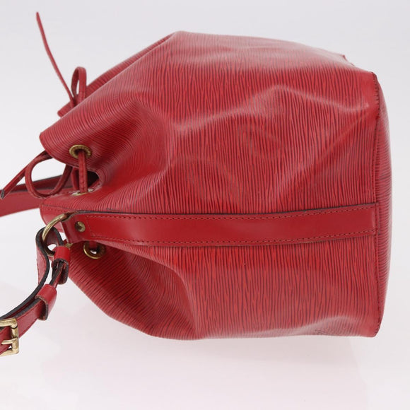 LOUIS VUITTON Epi Petit Noe Shoulder Bag Red M44107 LV Auth bs35629