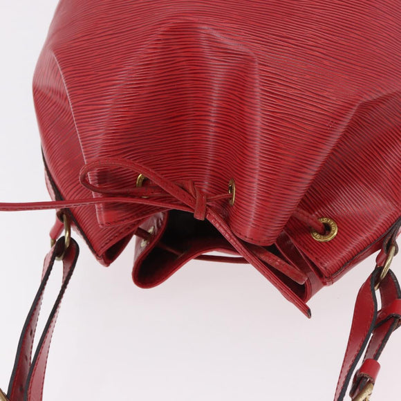 LOUIS VUITTON Epi Petit Noe Shoulder Bag Red M44107 LV Auth bs35629