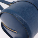 LOUIS VUITTON Epi Soufflot Hand Bag Blue M52225 LV Auth bs35630-9