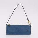 LOUIS VUITTON Epi Soufflot Hand Bag Blue M52225 LV Auth bs35630-21