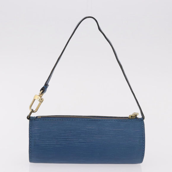 LOUIS VUITTON Epi Soufflot Hand Bag Blue M52225 LV Auth bs35630