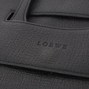 LOEWE Hand Bag Leather Black Silver Auth bs35634-17