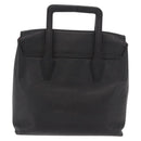 LOEWE Hand Bag Leather Black Silver Auth bs35634-2