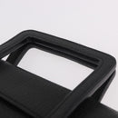 LOEWE Hand Bag Leather Black Silver Auth bs35634-8