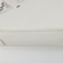 BALENCIAGA Triangle Duffel Bag Leather 2way White Silver 527272 Auth bs35637A-13