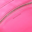 BALENCIAGA Triangle Duffel Bag Leather 2way White Silver 527272 Auth bs35637A-20