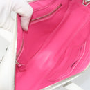 BALENCIAGA Triangle Duffel Bag Leather 2way White Silver 527272 Auth bs35637A-21