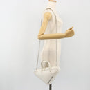 BALENCIAGA Triangle Duffel Bag Leather 2way White Silver 527272 Auth bs35637A-28