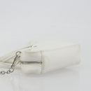 BALENCIAGA Triangle Duffel Bag Leather 2way White Silver 527272 Auth bs35637A-5